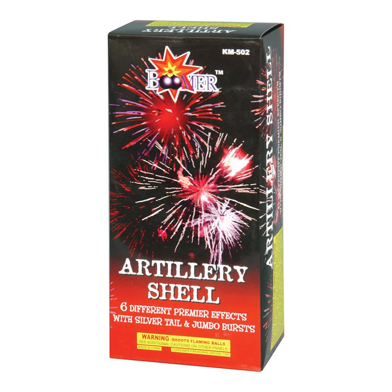 Huge Color Burst Black Box Artillery - 6 Pack