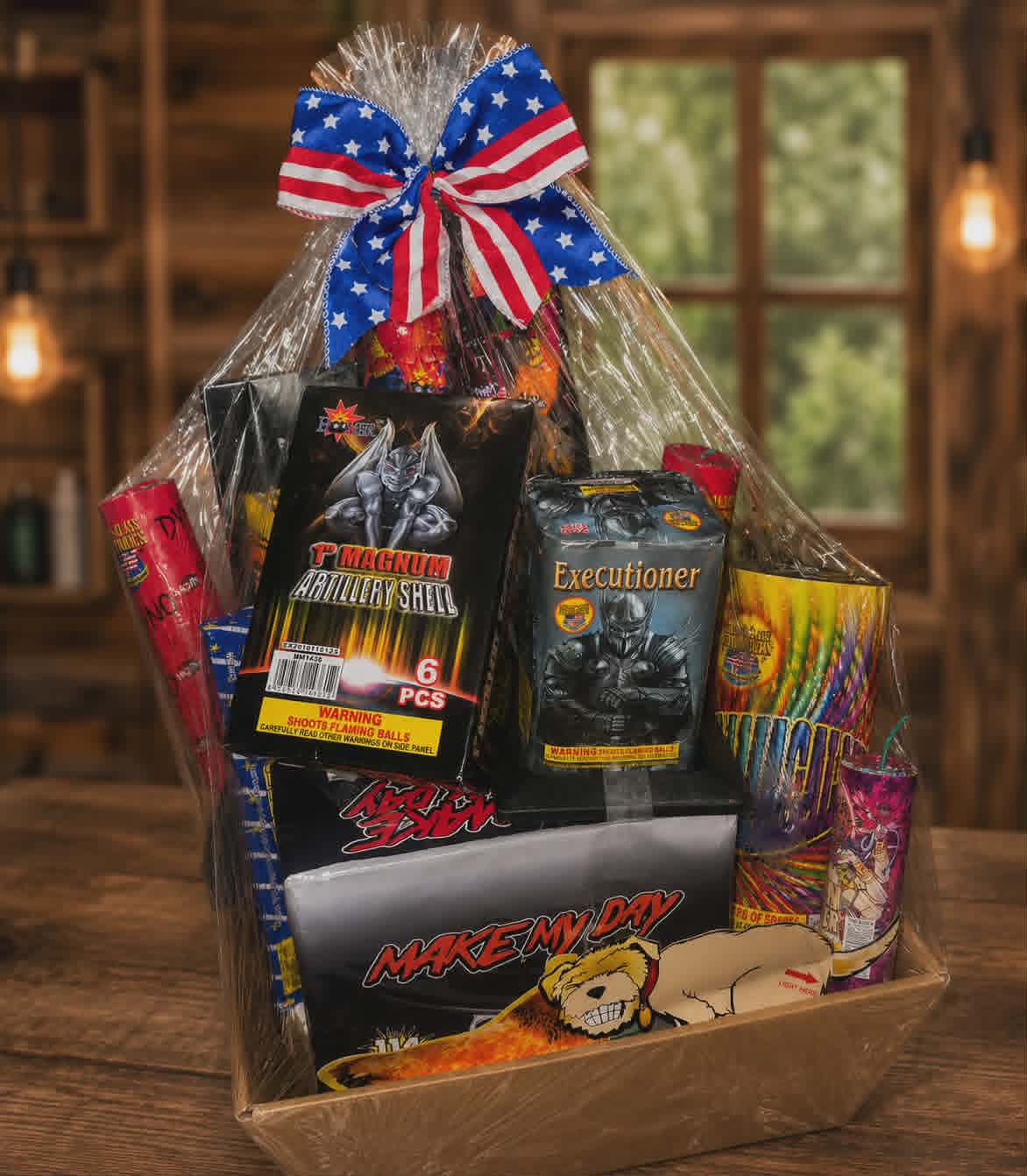 Father's Day Fireworks Gift Basket Deluxe