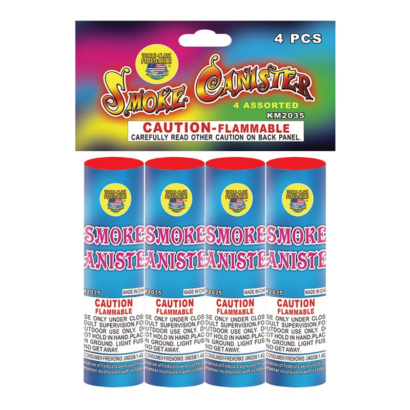 Color Burst Smoke Canisters - 4 Pack