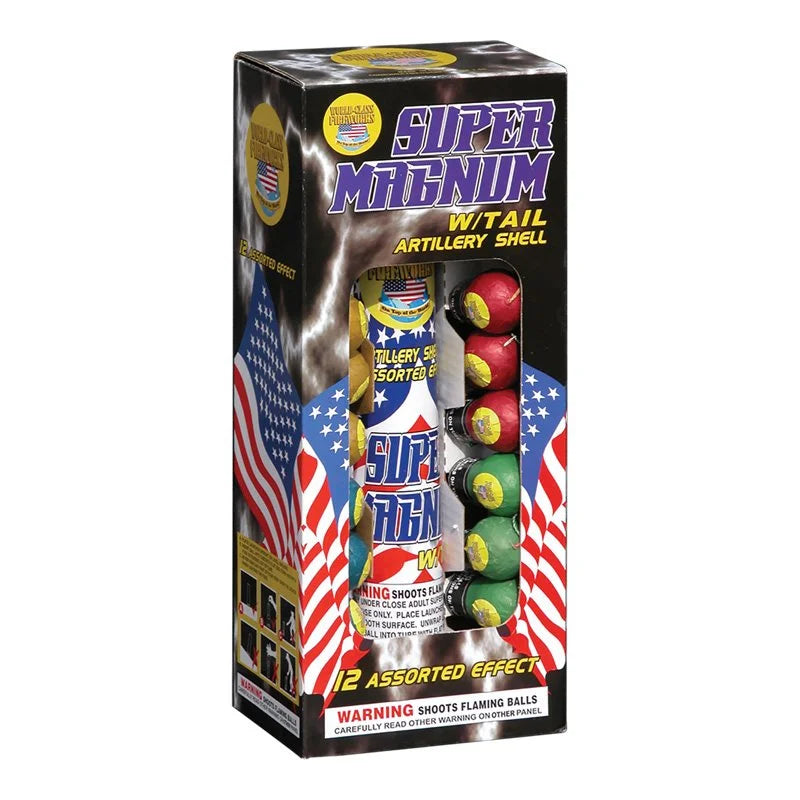 Super Magnum With Tail Artillery Shells - 12 Pack